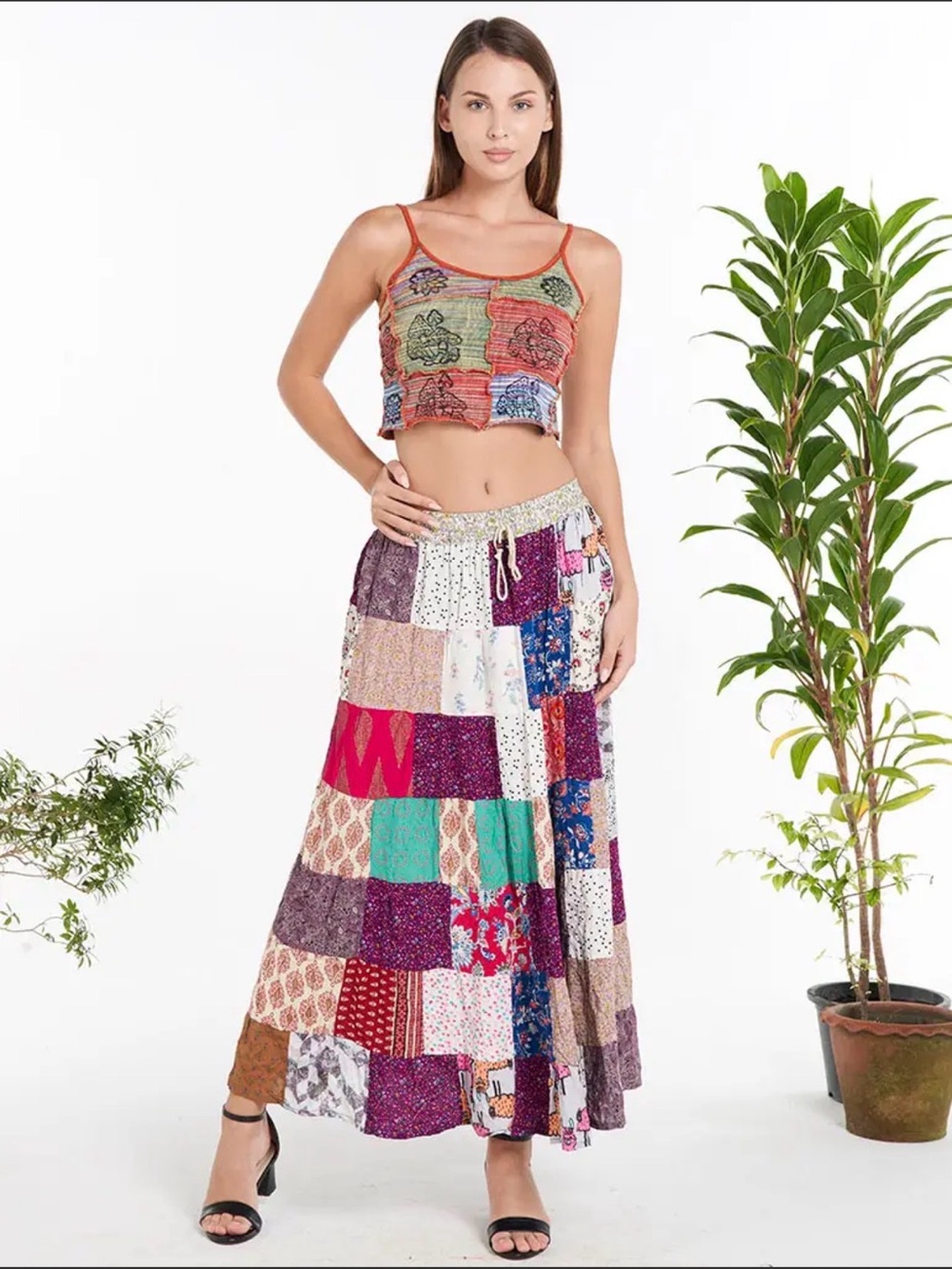 Kathmandu Patchwork Maxi Skirt